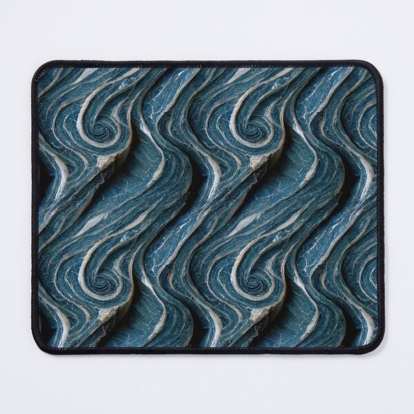 Item preview, Oceanic blue marble pattern, Intricate marbling pattern designed and sold by TreasuryOE.