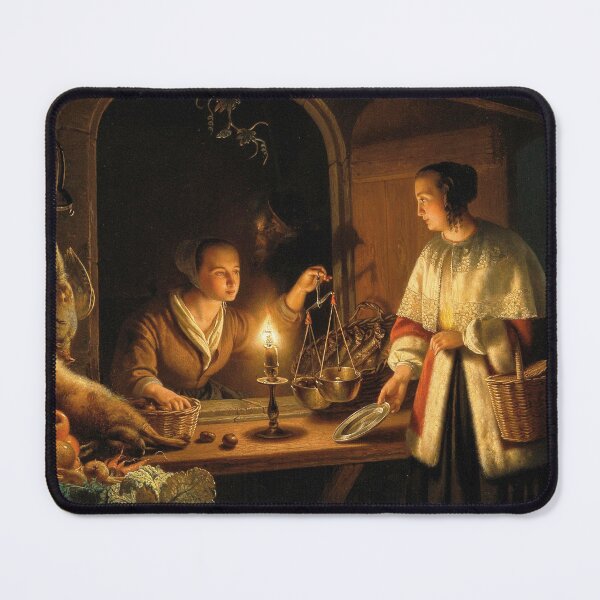 Item preview, A Night Market | Henri de Braekeleer | 1870 Belgian Art designed and sold by CJET.