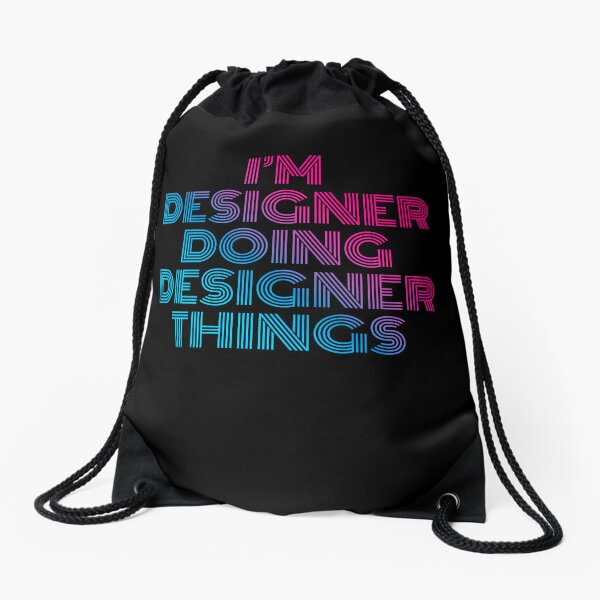 Designer on sale drawstring bag