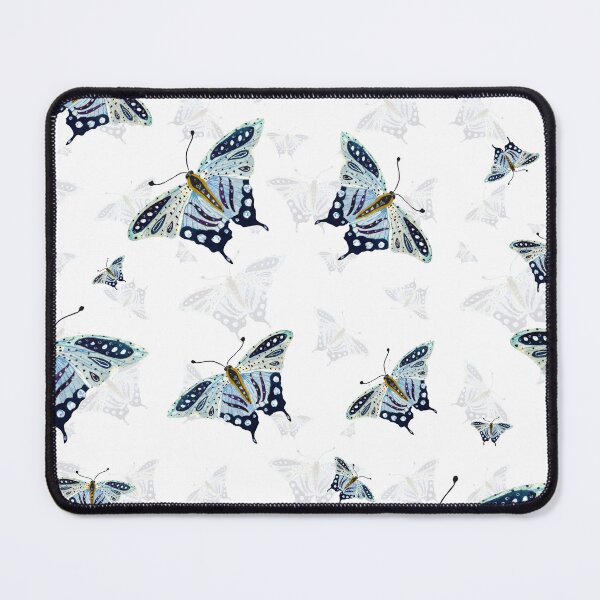 Item preview, Blue butterfly a cute ornate pattern watercolor designed and sold by Yana Mustafina | Boho Soulful Designs.