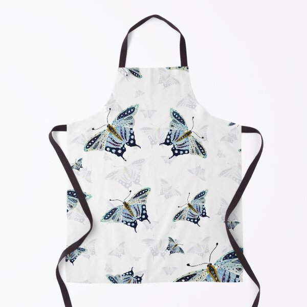 Item preview, Blue butterfly a cute ornate pattern watercolor designed and sold by Yana Mustafina | Boho Soulful Designs.