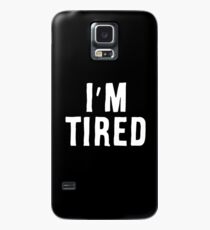 Funda/vinilo para Samsung Galaxy Estoy cansado blanco