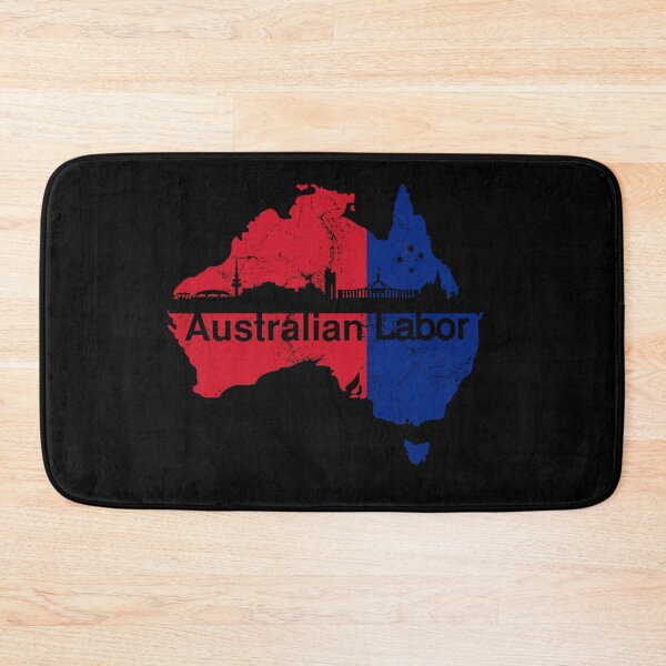 Item preview, Australian Labor Party with Canberra Skyline in black designed and sold by Manoroma.
