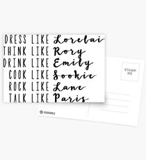 Live Like Gilmore Girls Postcards