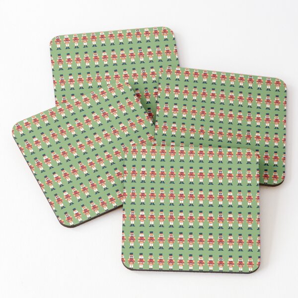 Item preview, International Nutcrackers on Green - Graphic Christmas Holiday Design designed and sold by PaperViewStore.