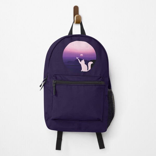 Item preview, violet sunset cat holding a butterfly designed and sold by thebadrandoms.