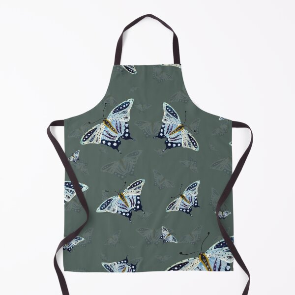 Item preview, Blue butterfly pattern watercolor on turquoise background designed and sold by Yana Mustafina | Boho Soulful Designs.