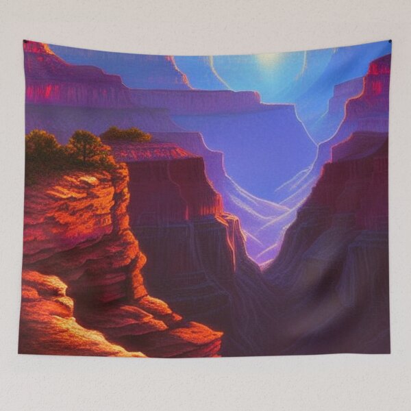 Item preview, Grand Canyon National Park Ethereal digital painting with Dramatic Coloring 2 designed and sold by DiatomDesigns.