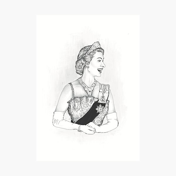 Königin Elizabeth die zweite Fotodruck