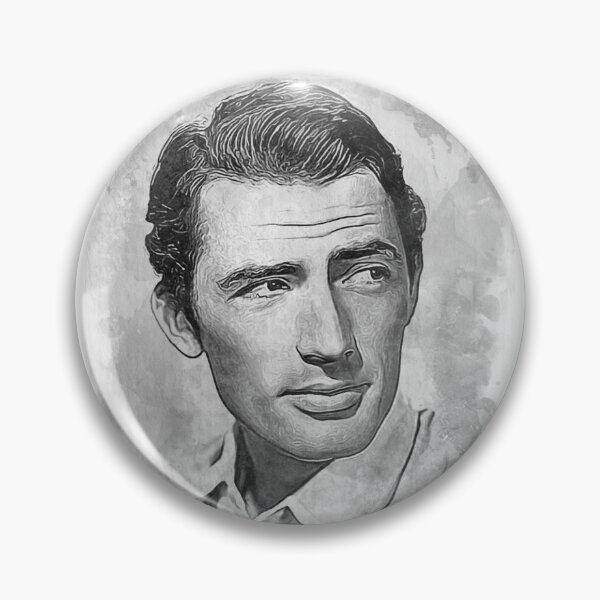 Item preview, Gregory Peck Art - watercolor bw - D30 designed and sold by DecoVintage.