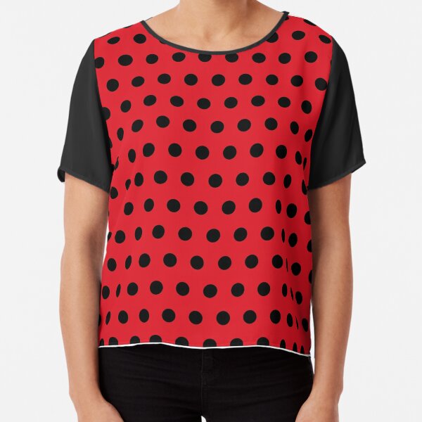 Camisetas: Lunares Negros Sobre Un Fondo Rojo | Redbubble