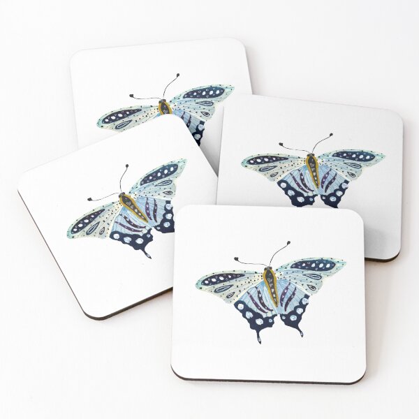 Item preview, Butterfly blue violet sketch a watercolor  designed and sold by Yana Mustafina | Boho Soulful Designs.