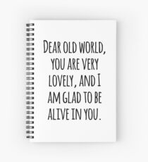 Anne of Green Gables—Dear Old World Spiral Notebook