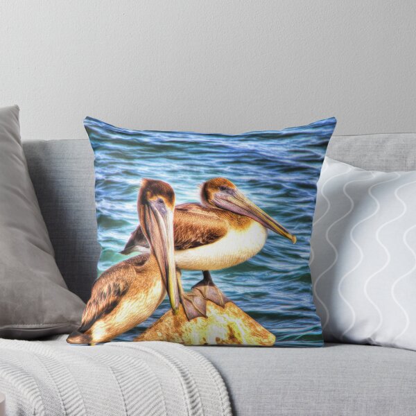 Aperçu de l'œuvre Brown Pelican Pair Portrait créée et vendue par Noble Upchurch.