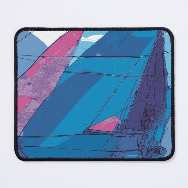Item preview, Sailboating Abstract Illustration Violet Blue designed and sold by Nonshape.