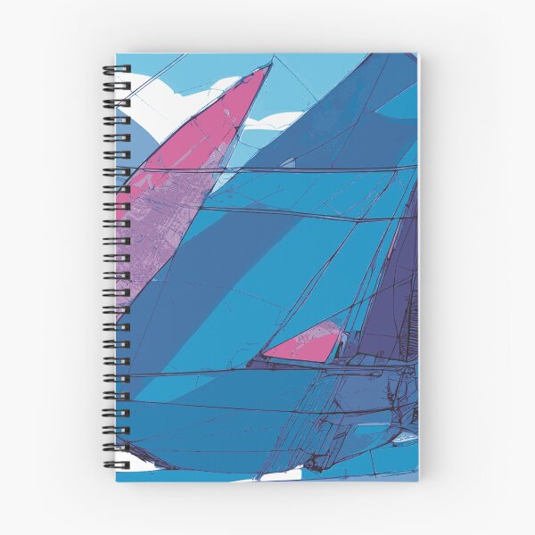 Item preview, Sailboating Abstract Illustration Violet Blue designed and sold by Nonshape.