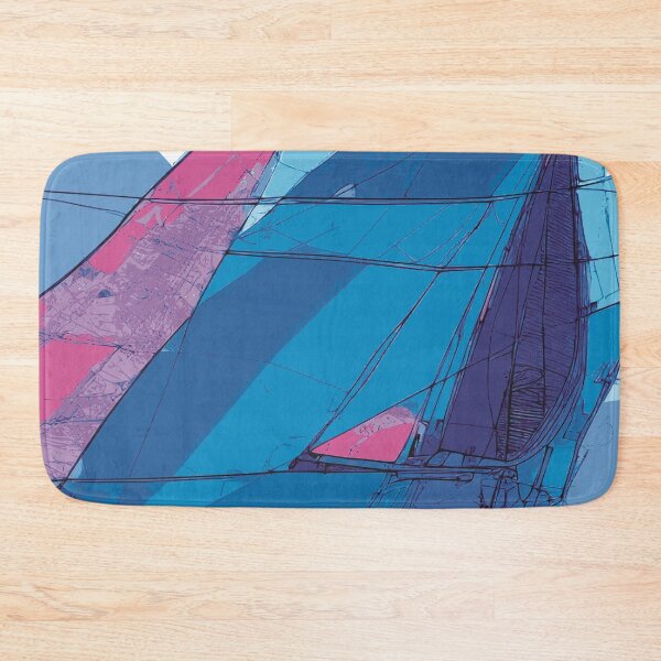 Item preview, Sailboating Abstract Illustration Violet Blue designed and sold by Nonshape.