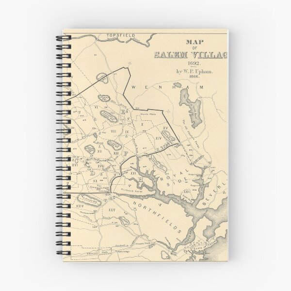 Item preview, Mapa de Salem, Massachusetts durante los juicios de brujas designed and sold by BeaSchoney.