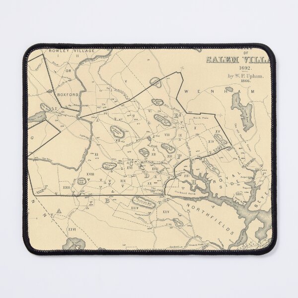 Item preview, Map of Salem, Massachusetts During Witch Trials designed and sold by BeaSchoney.