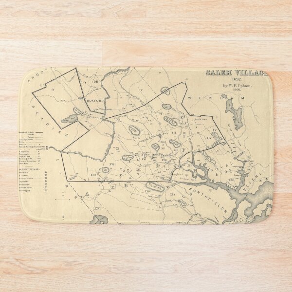 Item preview, Map of Salem, Massachusetts During Witch Trials designed and sold by BeaSchoney.