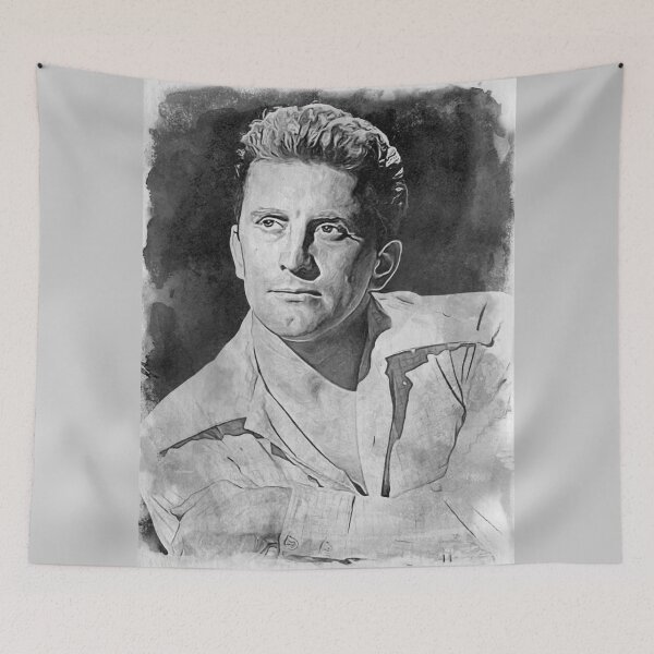 Item preview, Kirk Douglas Art - watercolor bw - D32 designed and sold by DecoVintage.