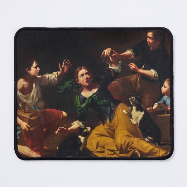 Item preview, Children Playing with Cats and a Mouse | Master of the Armenti | 1670 Wholesome Art designed and sold by CJET.