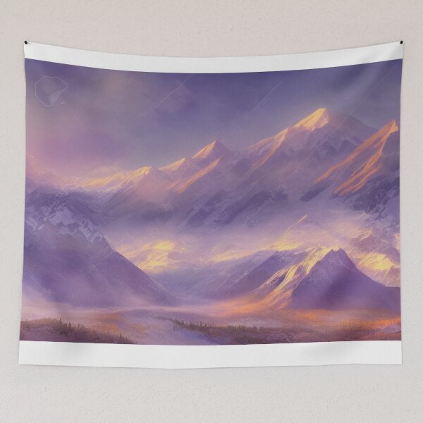 Item preview, Denali National Park Ethereal digital painting with Dramatic Coloring 1 designed and sold by DiatomDesigns.