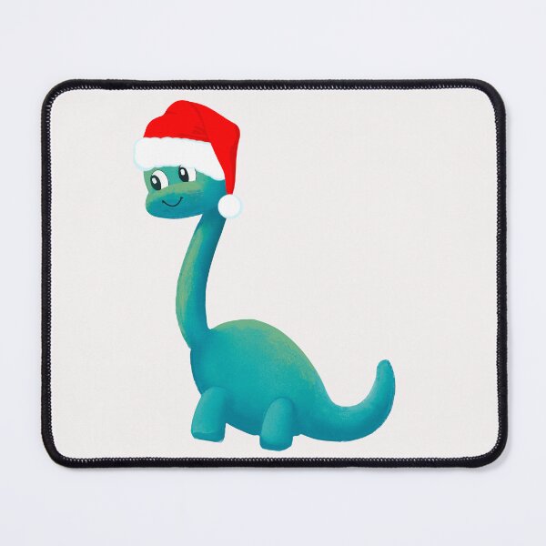 Item preview,  Cute Dinosaur wearing Santa Hat Sticker - dino with white background designed and sold by FlippinTurtles.
