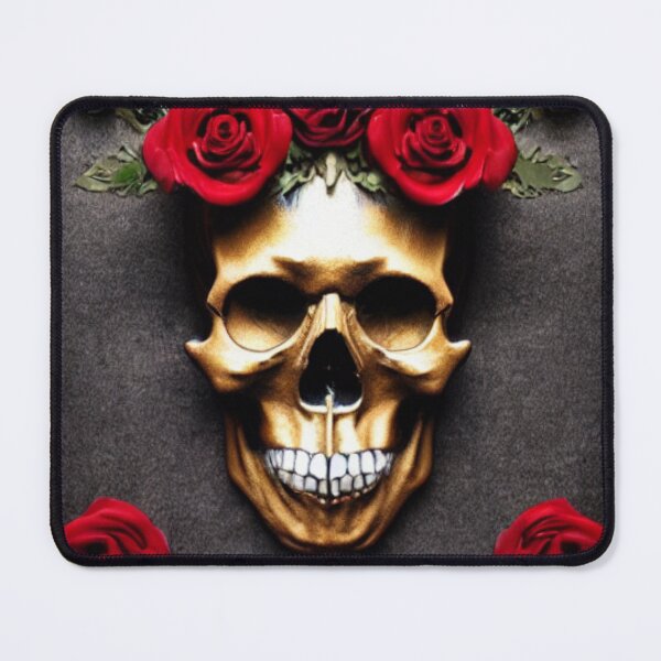 Item preview, Victorian Ghotic Floral Skull, skull with floral, red roses designed and sold by ValleyDream.