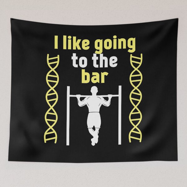 Item preview, I Like Going To The Bar : Fitness Calisthenics Pull Up Bar designed and sold by EnzoVectorism.