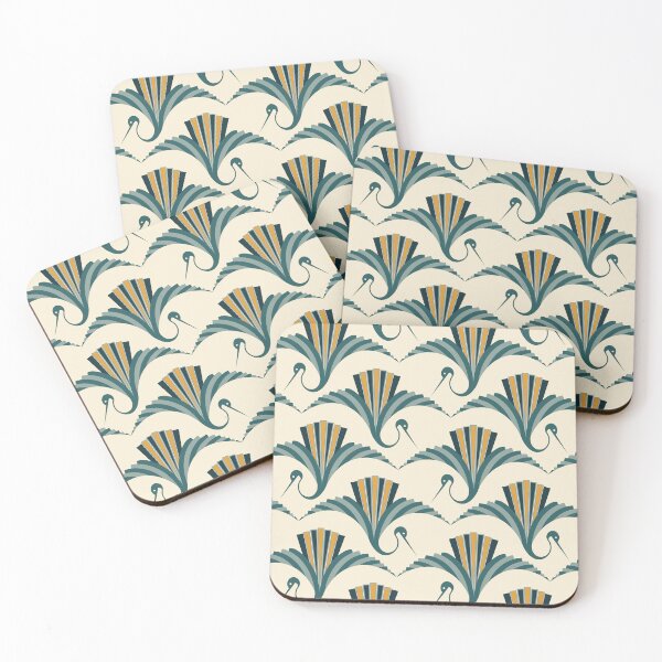 Item preview, Art Deco Crane - beige background designed and sold by pakanta.