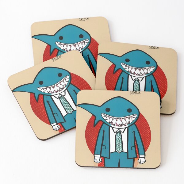 Item preview, shark in a suit designed and sold by IlluminatedPage.