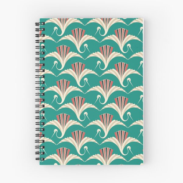 Item preview, Art Deco Crane - turquoise background designed and sold by pakanta.