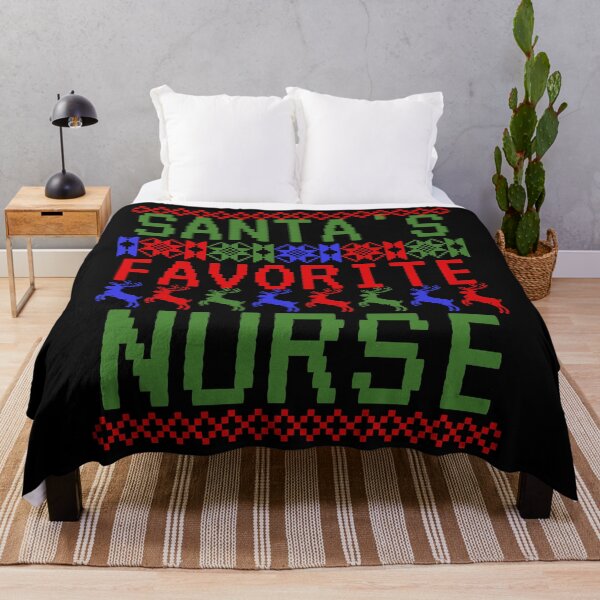 Item preview, Santa's Favorite Nurse Ugly Christmas Sweater Design designed and sold by MimsTees.