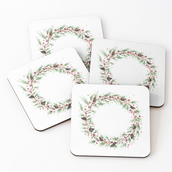 Item preview, Holiday Watercolor Wreath designed and sold by Jarrod Vandenberg.