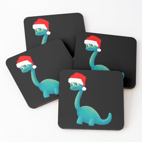 Item preview, Copy of  Cute Dinosaur wearing Santa Hat Sticker - dino with white background designed and sold by FlippinTurtles.