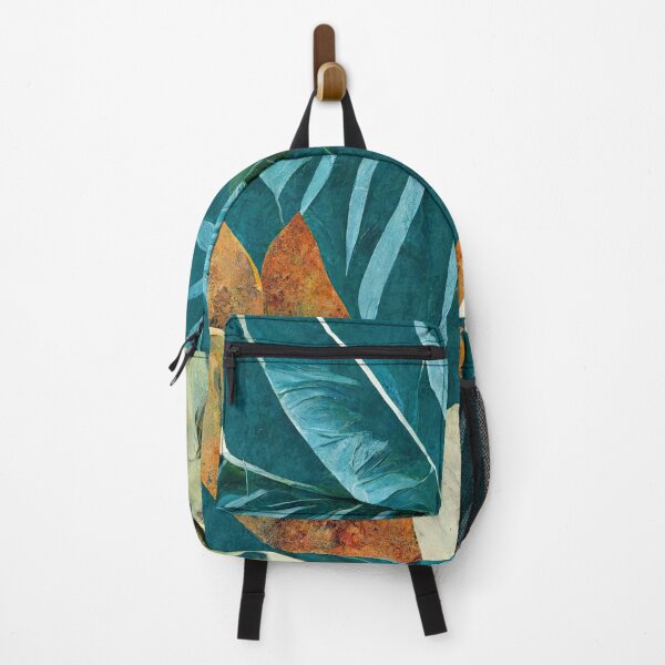 Item preview, Turquoise leaves floral collage designed and sold by Michael Bollin.