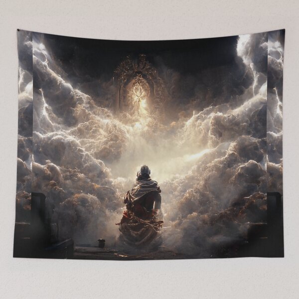 Item preview, Ancient God Zeus meditating in cloud temple No1 designed and sold by angelisart.