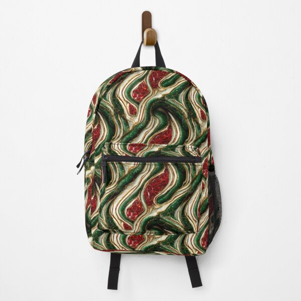Item preview, Green, red and gold marble pattern, Intricate marbling pattern designed and sold by TreasuryOE.