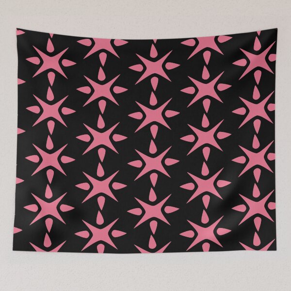 Item preview, Large Geometric abstract snowflake in bright pink designed and sold by AngelDawnDesign.