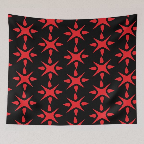Item preview, Large Geometric abstract snowflake in bright red designed and sold by AngelDawnDesign.