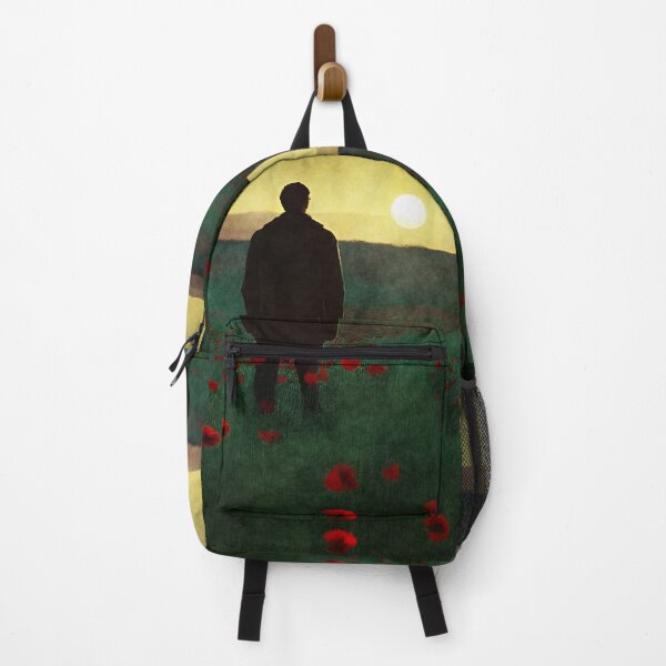 Item preview, Man watching sunset in poppy field - never forget designed and sold by tinytiger77.
