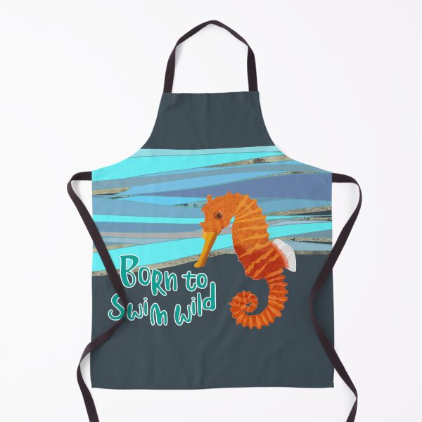 Item preview, Wild open water swimming seahorse for swimmer swim lovers. Caroline Laursen original designed and sold by Caroline Laursen.