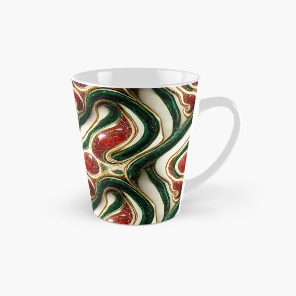 Item preview, Green, red and gold marble pattern, Intricate marbling pattern designed and sold by TreasuryOE.
