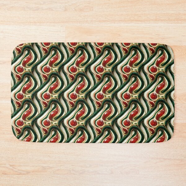 Item preview, Green, red and gold marble pattern, Intricate marbling pattern designed and sold by TreasuryOE.