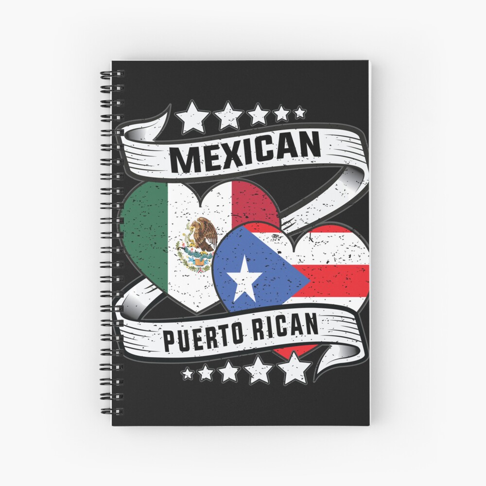 Cuaderno de espiral «Bandera mexicana puertorriqueña, mitad mexicana ...