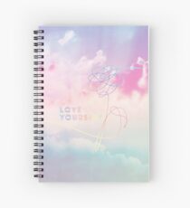 Love Yourself Her Pastel Clouds BTS Bangtan Kpop Merch Spiral Notebook