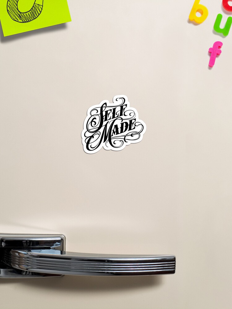 Self Made Script Logo Sticker for Sale by dariusone