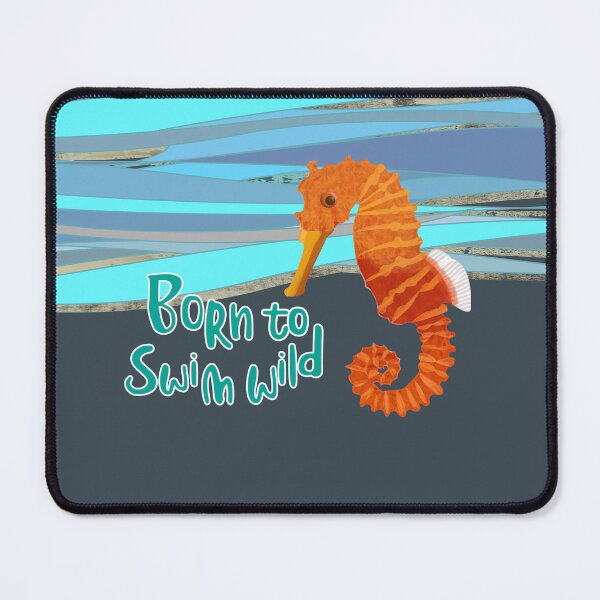 Item preview, Wild open water swimming seahorse for swimmer swim lovers. Caroline Laursen original designed and sold by Caroline Laursen.