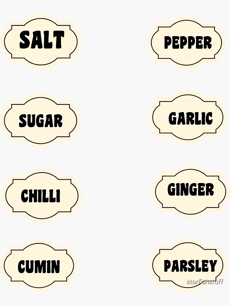 Printable Spice Labels for a Modern Farmhouse Style Spice Rack